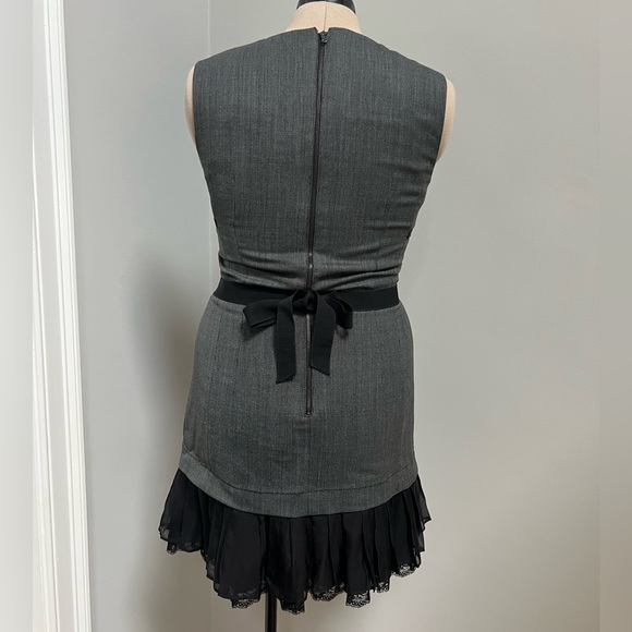 New D&G Gray Wool Silk Dress Lace 46/6 - Picture 5 of 8